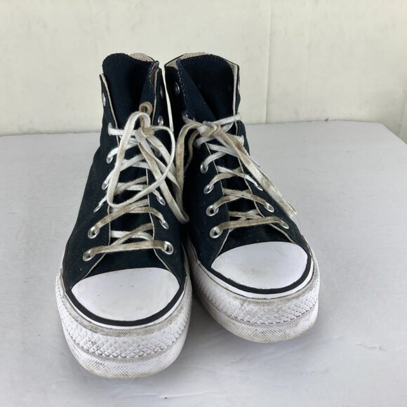 Converse Chuck Taylor Platform Womens Sz 10 Black Canvas Athletic Sneaker - Picture 3 of 10